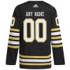 Boston Bruins Dresy Personalizované 100th Anniversary Adidas 2023-24 Černá Authentic - Pánské